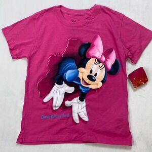Disney Minnie Mouse‎ T Shirt Girls Medium Pink Disney Dreams Florida Graphic Tee